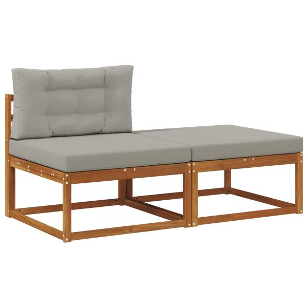 Sectional Sofa Einheiten mit Kissen 2 Stück Natur