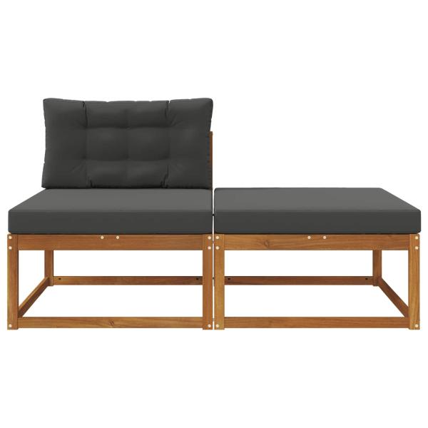 Sectional Sofa Einheiten mit Kissen 2 Stück Natur