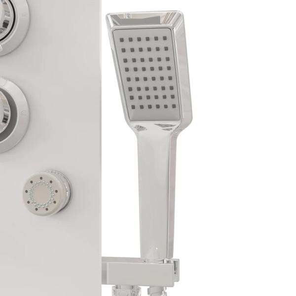 Duschpaneel Glas 25x47,5x130 cm Weiß