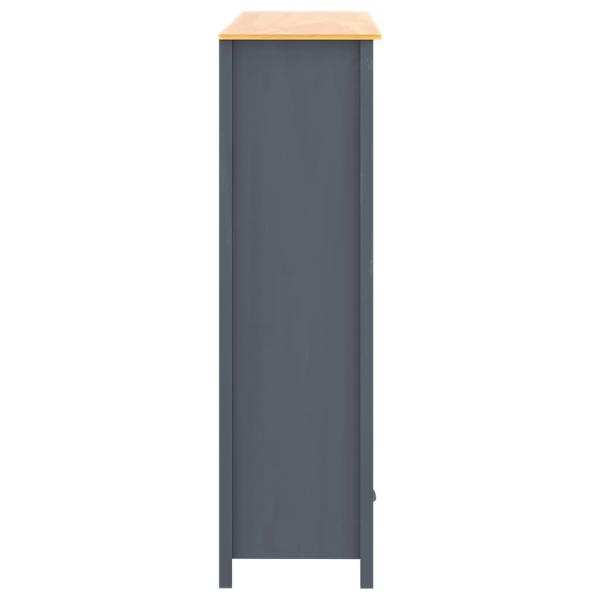 Kleiderschrank mit 3 Türen Hill Grau 127x50x170 cm Kiefernholz