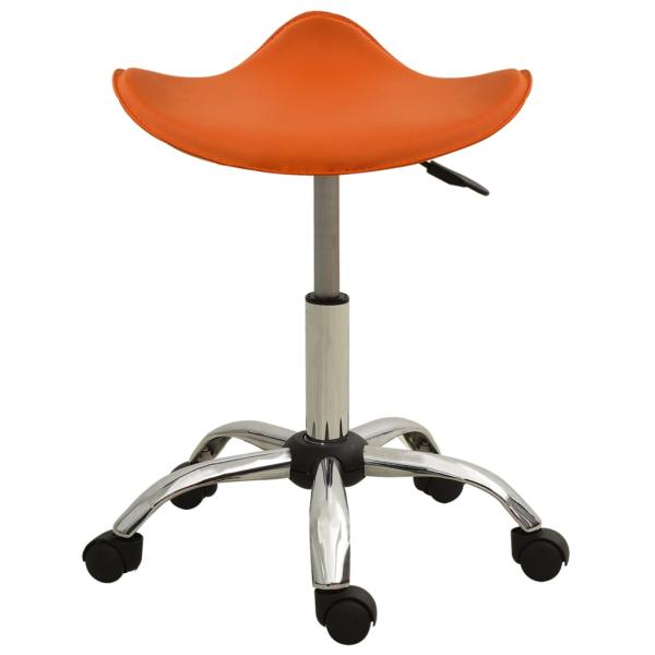 Esszimmerstuhl Drehbar Orange Kunstleder