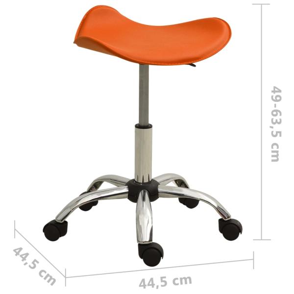 Esszimmerstuhl Drehbar Orange Kunstleder