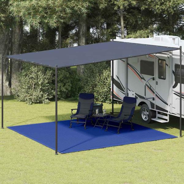 ARDEBO.de - Zeltteppich 400x400 cm Blau HDPE