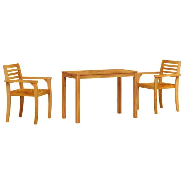 Garten Essgruppe 3 stk. Braun Massivholz Akazie