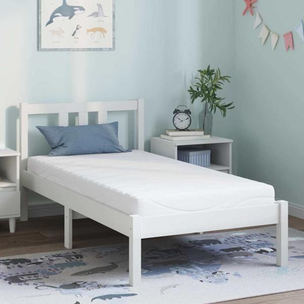 ARDEBO.de - Matratze Weiß 80 x 160 cm Jacquard-Stoff