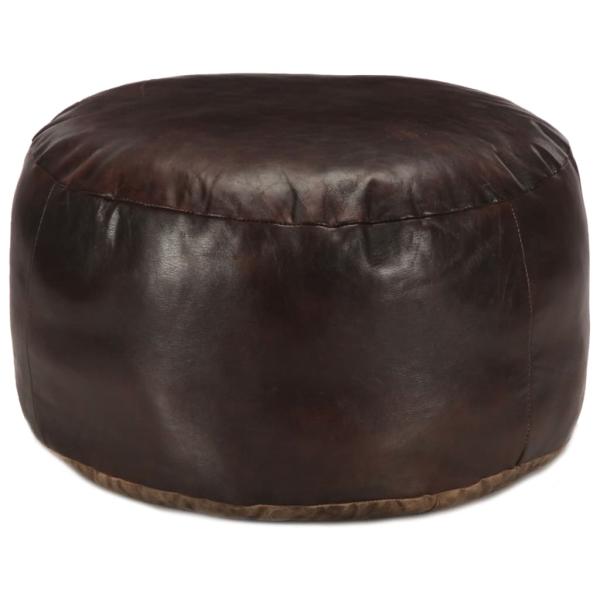 ARDEBO.de - Pouf Dunkelbraun 60 x 30 cm Echtes Ziegenleder