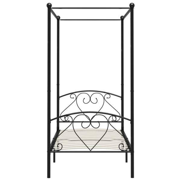 Himmelbett-Gestell Schwarz Metall 100 x 200 cm