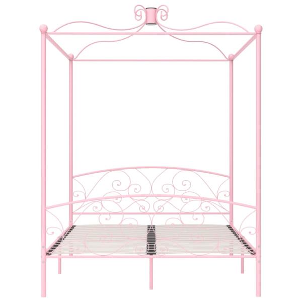 Himmelbett Rosa Metall 180x200 cm