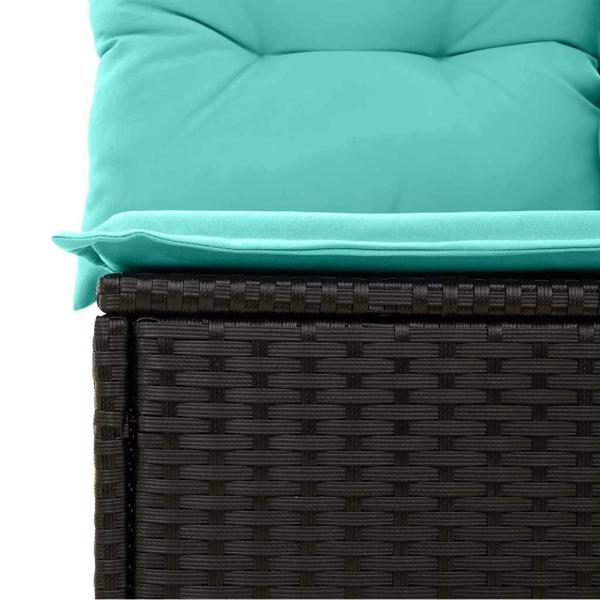 Gartensofa-set 5 stk. Schwarz Poly-Rattan