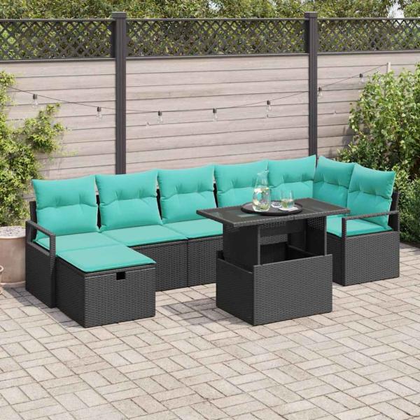 ARDEBO.de - Gartensofa-set 8 stk. Poly-Rattan