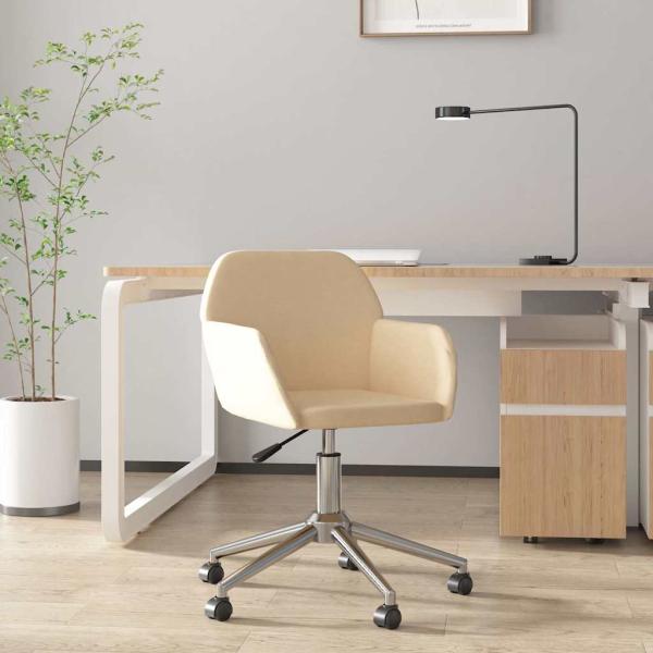 ARDEBO.de - Bürostuhl Drehbar Creme Stoff