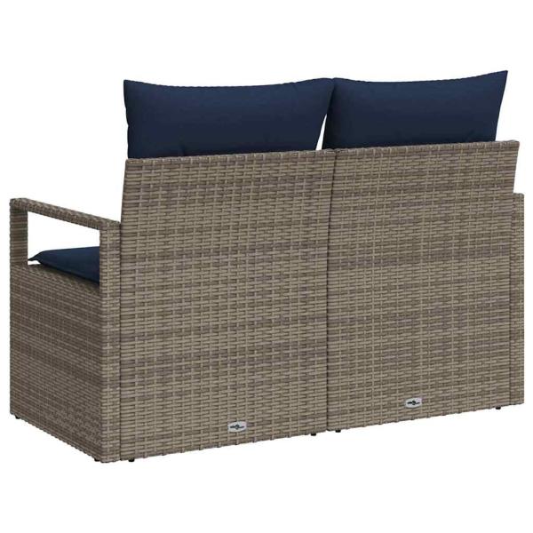 Garten-Sofa mit Kissen 120 x 62 x 69 cm Poly-Rattan