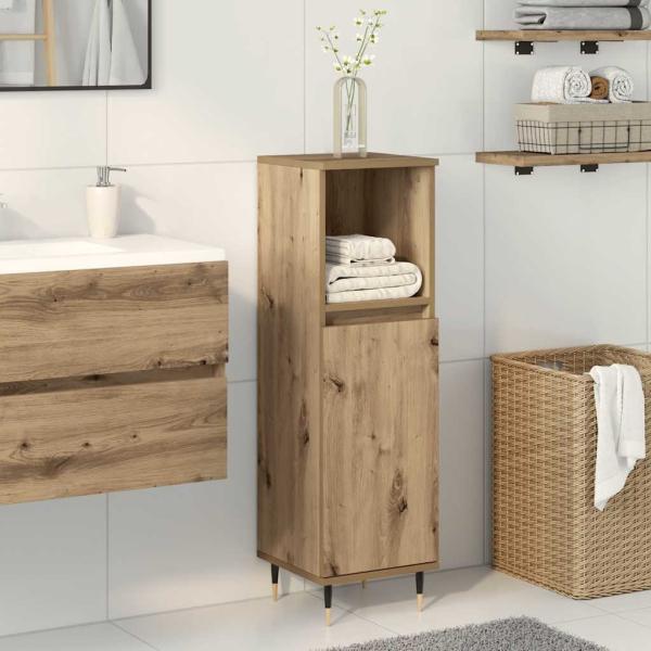 ARDEBO.de - Badschrank Artisan-Eiche 30x30x100 cm Holzwerkstoff
