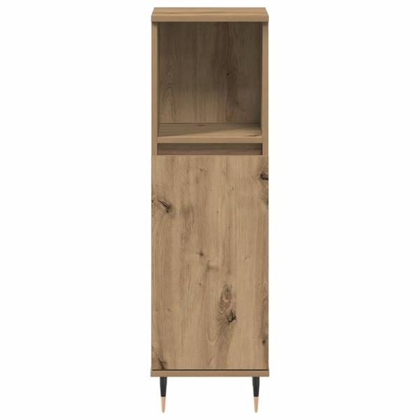 Badschrank Artisan-Eiche 30x30x100 cm Holzwerkstoff