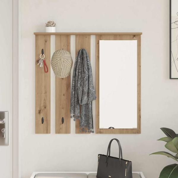 Wandmontierter Kleiderständer Wandhalterung Artisan-Eiche