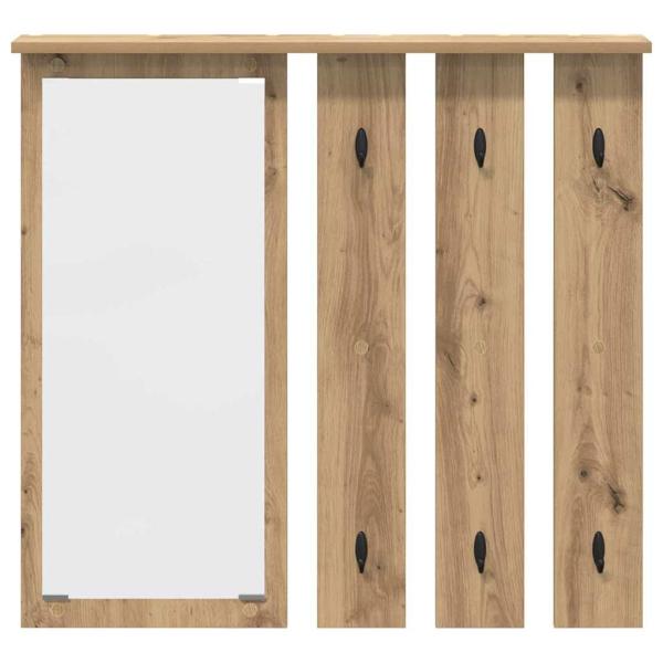 Wandmontierter Kleiderständer Wandhalterung Artisan-Eiche