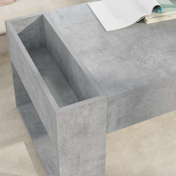 Couchtisch Betongrau 110 x 50 x 41 cm Holzwerkstoff
