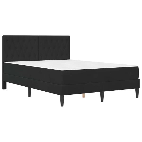 Bettgestell mit Matratze Schwarz 120 x 190 cm Samt