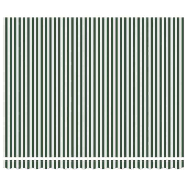 Ausziehbare Markise Grün und Weiß 400 x 300 cm