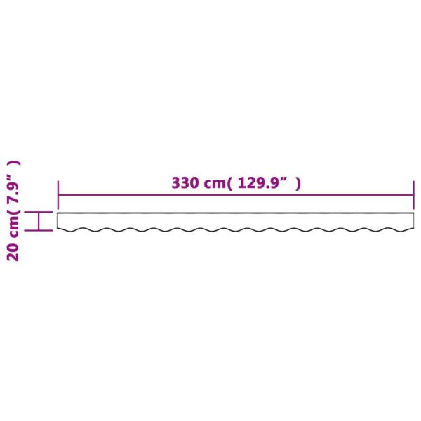 Markisenvolant Creme Gestreift 350 cm