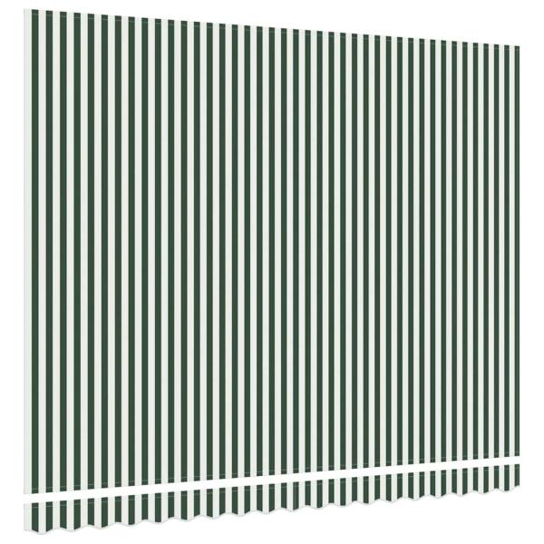 Ersatzbespannung für Markise 4x3 m Grün & Weiß gestreift