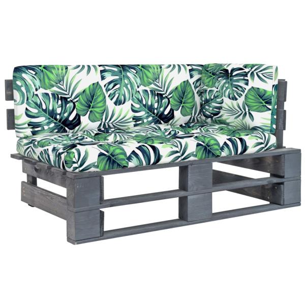 ARDEBO.de - Outdoor-Ecksofa Paletten Kiefernholz Imprägniert Grau