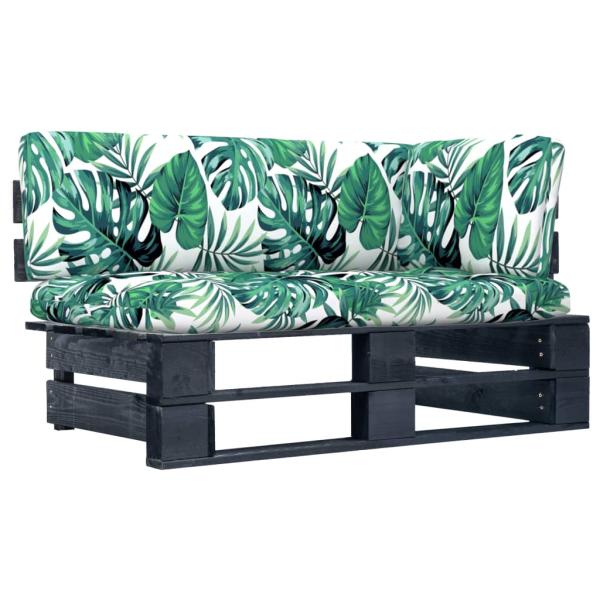 ARDEBO.de - Garten-Ecksofa aus Paletten Schwarz Imprägniertes Kiefernholz