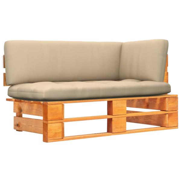 ARDEBO.de - Garten-Ecksofa aus Paletten Honigbraun Kiefernholz Imprägniert