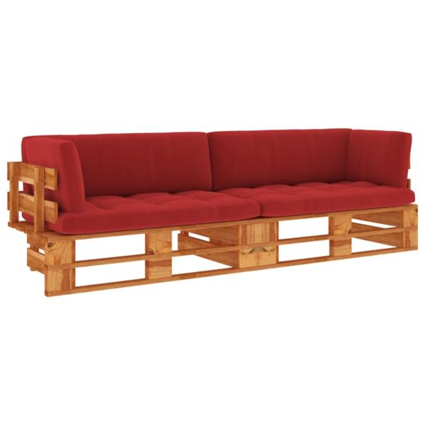 ARDEBO.de - 2-Sitzer-Palettensofa Honigbraun Imprägniertes Kiefernholz