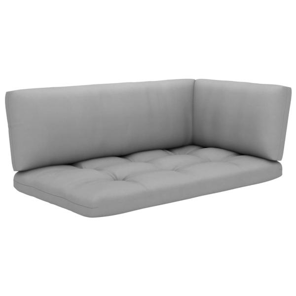 4-tlg. Paletten-Lounge-Set Weiß Imprägniertes Kiefernholz
