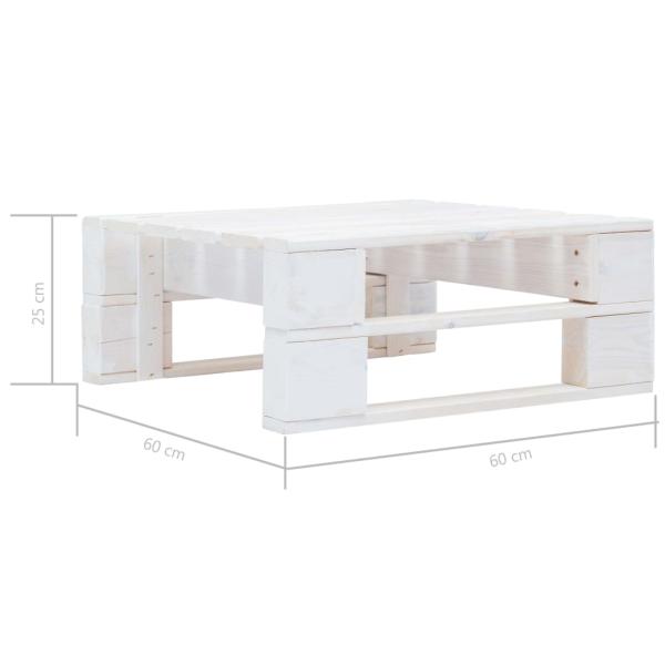 4-tlg. Paletten-Lounge-Set Weiß Imprägniertes Kiefernholz