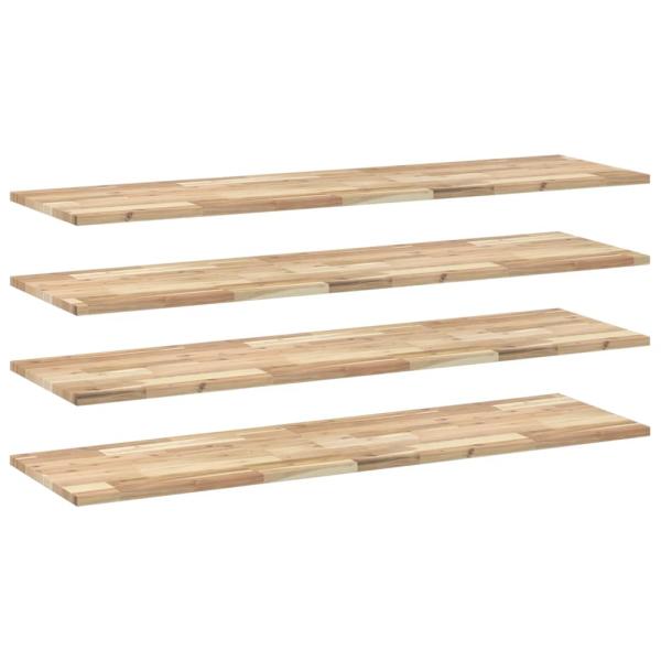 Schweberegale 4 Stk. 160x40x2 cm Massivholz Akazie Unbehandelt