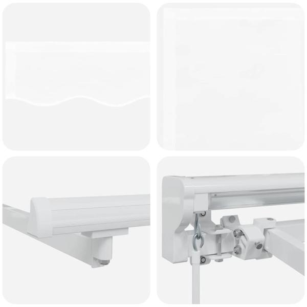 Markisenrahmen Weiß 250 x 200 cm Polyester mit PU-Beschichtung