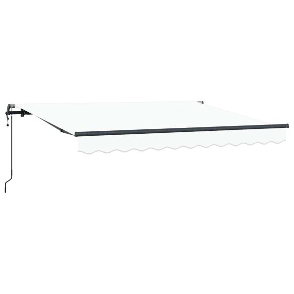 Einziehbare Markise Weiß 250 x 200 cm Stoff