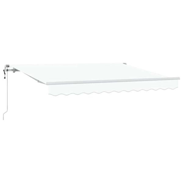 ARDEBO.de - Einziehbare Markise Weiß 350 x 200 cm Stoff