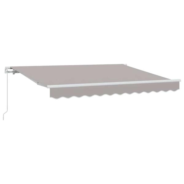 Einziehbare Markise Hellgrau 350 x 200 cm Stoff