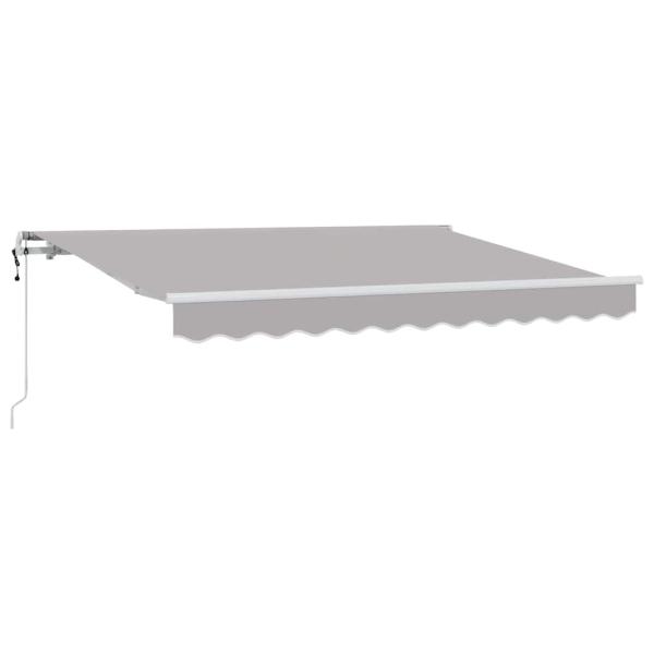 Einziehbare Markise Hellgrau 350 x 200 cm Stoff