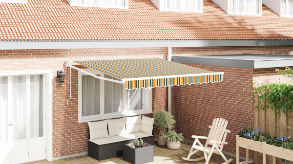 Markise Grün und Gelb 300 x 250 x 165 cm Polyester