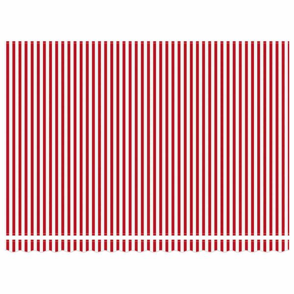 Markise Rot und Weiß 450 x 300 x 165 cm Polyester und Metall