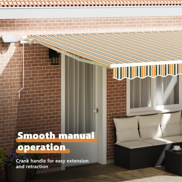 Einziehbare Markise mit 450 x 350 cm Stoff