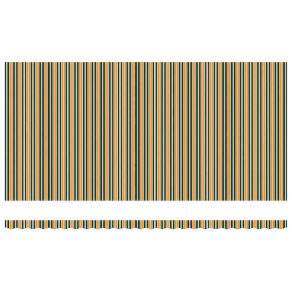 Einziehbare Markise Grün und Gelb 600 x 300 cm Stoff und Stahl