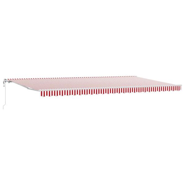 Elektrische ausziehbare Markise Rot und Weiß 600 x 350 cm