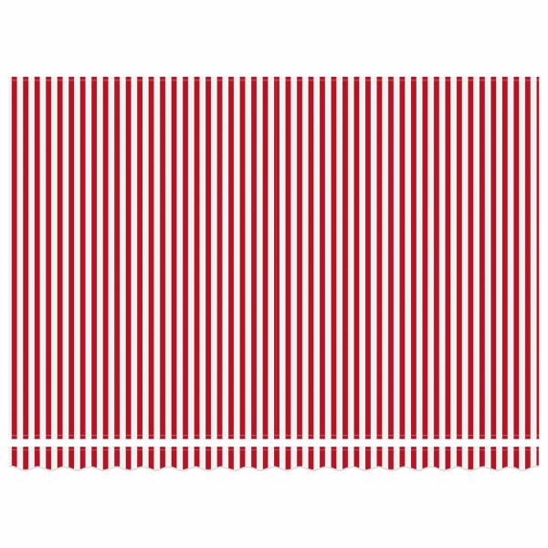 Manuell einziehbare Markise Rot und Weiß 4 × 3,5 m