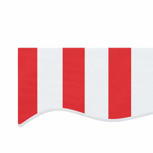 Ersatzstoff für Markise Rot und Weiß 500x300 cm Polyester