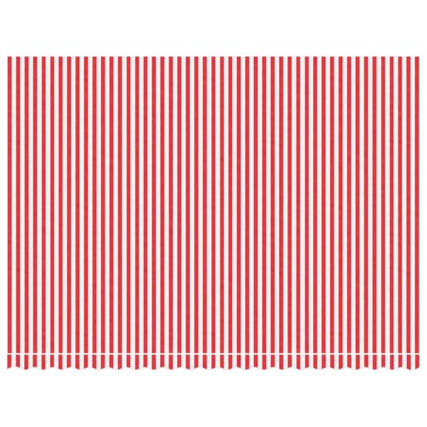 Ersatzstoff für Markise Rot und Weiß 500x350 cm Polyester