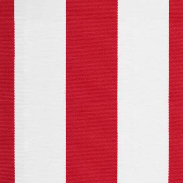 Ersatzstoff für Markise Rot und Weiß 500x350 cm Polyester