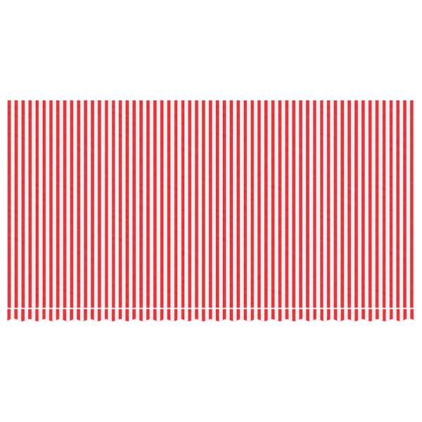 Ersatzstoff für Markise Rot und Weiß 600x300 cm Polyester
