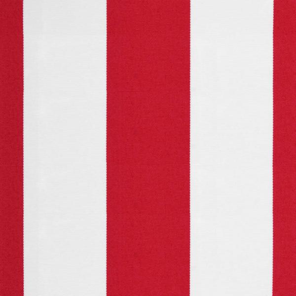 Ersatzstoff für Markise Rot und Weiß 600x300 cm Polyester