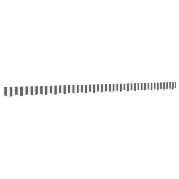 Markisenvolant Anthrazit und Weiß Gestreift 450 cm