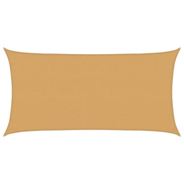 Sonnensegel 160 g/m² Rechteckig Sandfarben 2,5x5 m HDPE